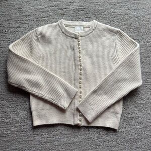 Cozy Cream Soft Sweater with Pearls from H&M - Size Small
